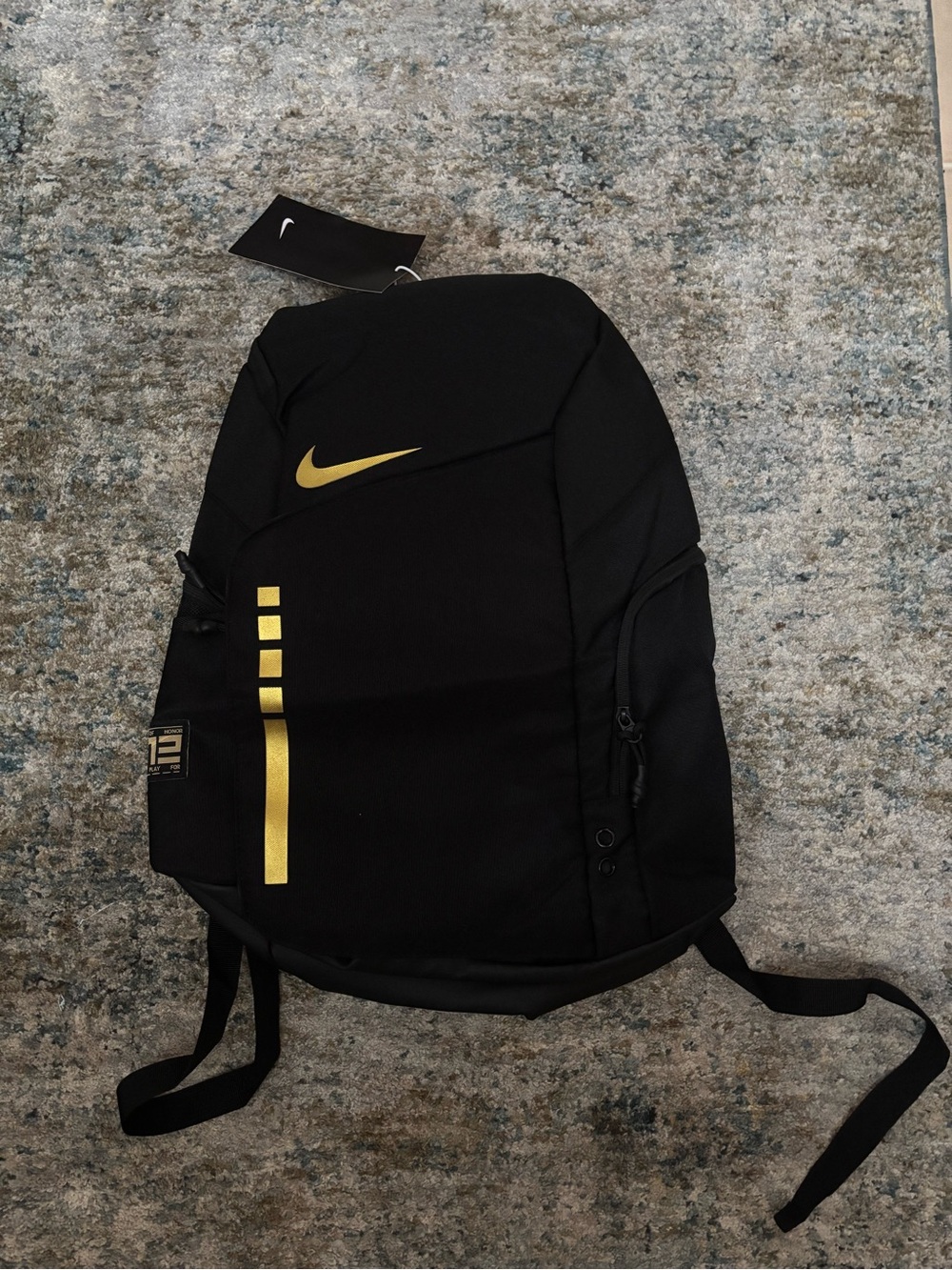 Nike Black and Gold Elite Backpack